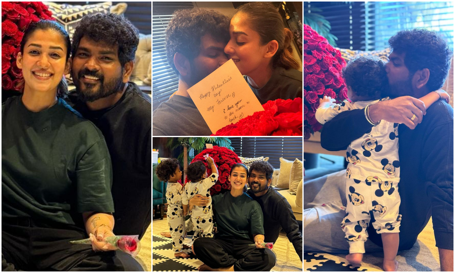 Nayanthara And Vignesh Shiva Celebrated Their Valentines Day With Sons