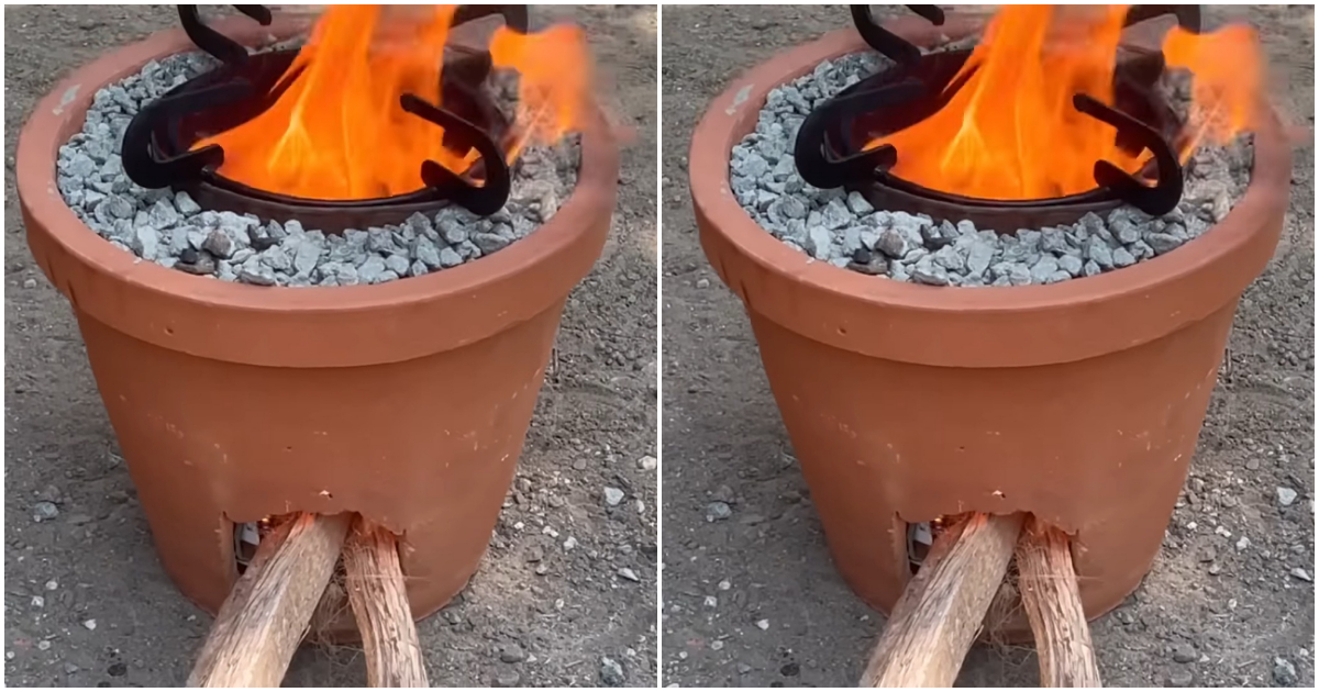 Making Stove Using Flower Pot