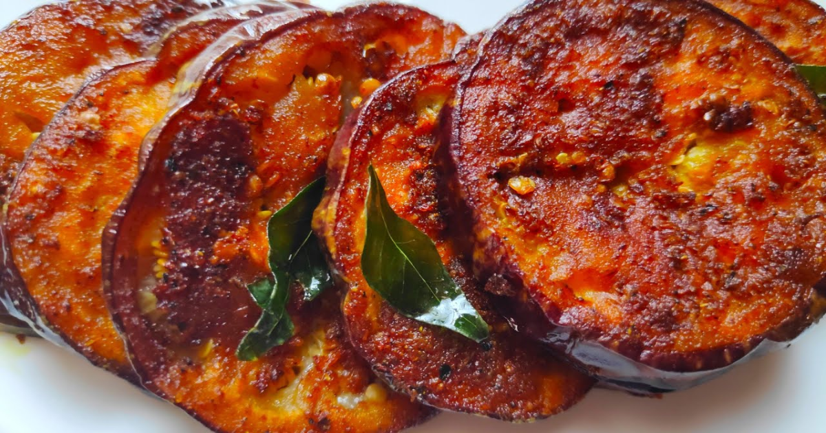 Fish Fry Style Brinjal Fry Recipe