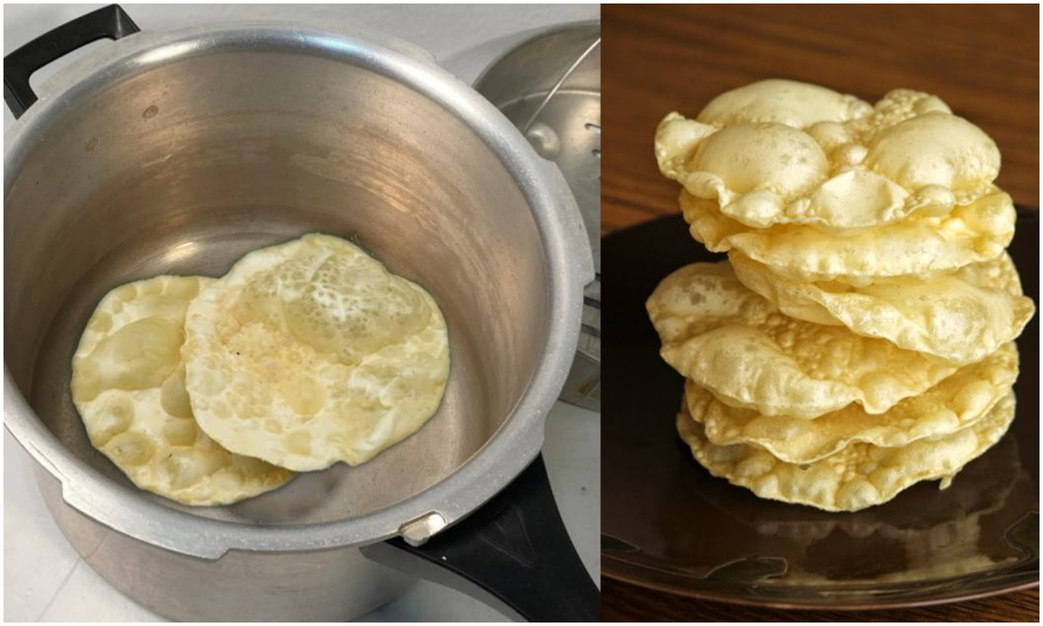 Frying Pappadam In Cooker