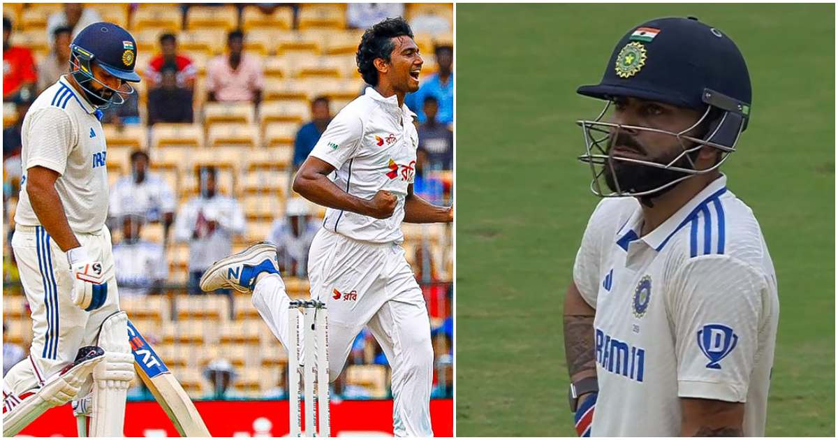 Hasan Mahmood triple wicket strike leaves India reeling Kohli, Rohit Sharma, Gill out