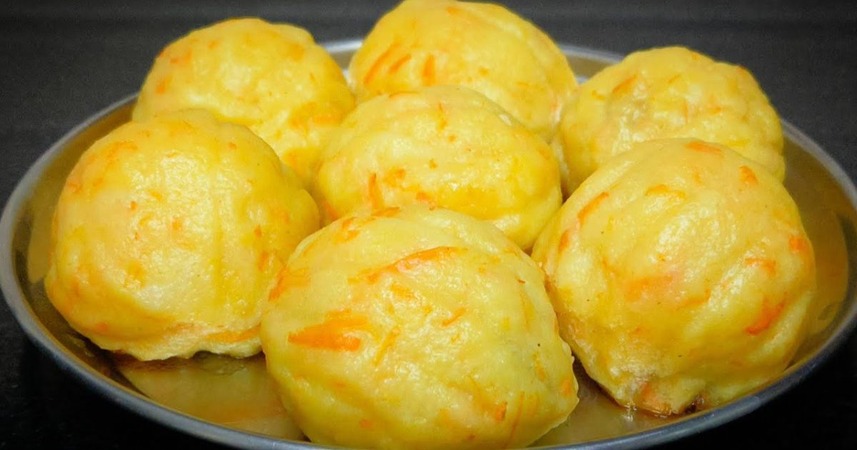 Carrot-Coconut Rava Modak