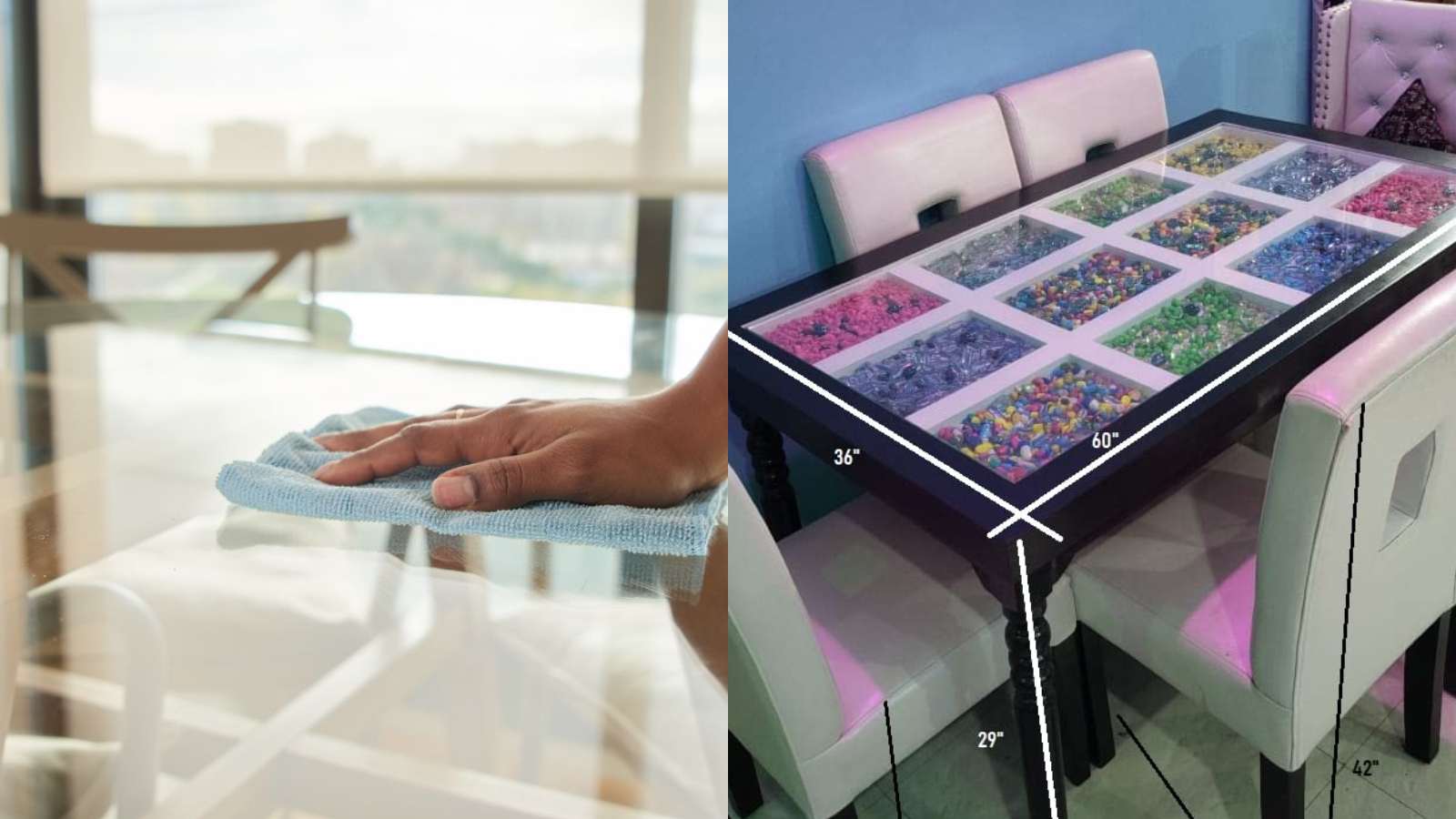 How to Apply a Transparent Sheet on a Glass Table and Keep It Spotless